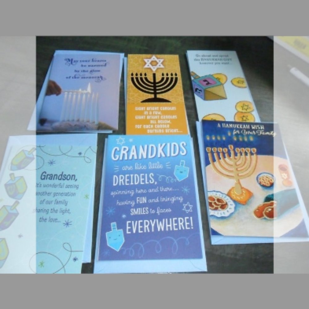 New bundle of 15 Hanukkah Greeting Cards,